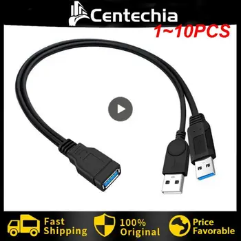 1~10PCS 10 cm 20 cm 40 cm 90 Stopinj Gor in Dol & Levo & Desno pod Kotom USB 2.0 A Moški na USB Ženski Podaljšanje Črni kabel Adapter