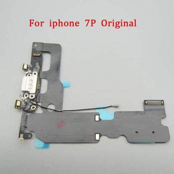 2pcs Original USB Mikro Polnilnik za Polnjenje Vrata Dock Priključek za Mikrofon Odbor Flex Kabel Za IPhone 7Plus hitro polnjenje