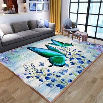 3D Dreamlike metulj preproge za domačo dnevno sobo, spalnica mehko doma dekoracijo salonu področju preprogo cvet otroci soba igrajo veliko mat