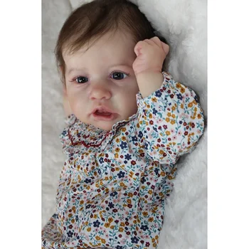 55 CM za Celotno Telo, prerojena baby toddler prerojeni Saskia lutka v Princesa Obleko ročno zbirateljske umetnosti Lutka