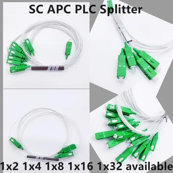 5PCS 10PCS FTTH Vlakna, Optična APC Priključek za Ločevanje 1x2 Fiber Optics Cevi za Ločevanje PLC Splitter 1x2 1x4 1x8 1x16 1x32 Splitter