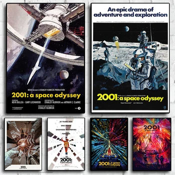 80. Film 2001: A Space Odyssey Sobi Doma Dekor Vrtec Otroci Soba Plakat Wall Art Bar Cafe Notranje zadeve, Plakati, Platna Slikarstvo