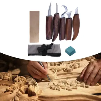 8x Lesa Carvinga Orodja Odporne na Obrabo Strani Carving Nož Set za Papir Carving Mavca Carving Ročno Lesa Carvinga Otroci Odrasli