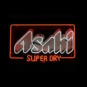 Asahi Super Suhe Neon Znak Svetilko Z Belo Podlago po Meri Ročno Pravi Stekleni Cevi Bar Trgovina Oglaševanje Dekor osvetlitev Zaslona 24X15