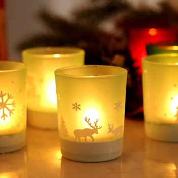 Božič dekorativna darila, Nordijska tiskanje večerja ob svečah rekvizitov, dnevna soba, spalnica namizje ustvarjalne stekleni okraski