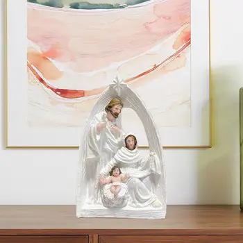 Božič Jaslice Figurice Prihodom Katoliških Figur Smolo Zbirateljske Kiparstvo sveta Družina Figur za Domačo Mizo Urad