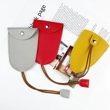 Car pull-tipka za shranjevanje vrečko, prenosni in kompakten mini ključ vrečko za shranjevanje, PU usnje tipko vrečko