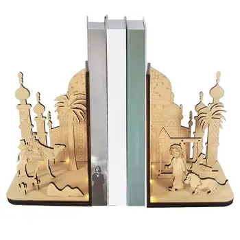 DIY 3D Lesene Knjiga Kotiček Polica Miniature arabski Etnične Tematski Sklopi Letnik Znana Agencija Bookends Polico Doma Dekor