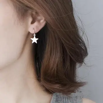 Earings Modni Nakit Minimalističen Vse-tekmo Dekle Lep Star Uhani Geometrijske Luskast Uhani Za Ženske Debelo Oorbellen