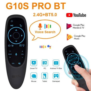 G10S Pro BT Glas Daljinski upravljalnik 2.4 G, Bluetooth 5.0 Brezžični Zraka Miško 6 Žiroskop IR Učenje za Android TV Box H96 X96 MAX