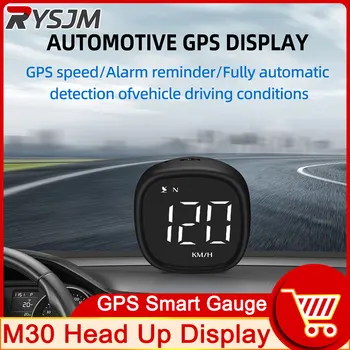 HD Mini M30 GPS HUD Digitalni merilnik Hitrosti KMH Head Up Display Kompas Utrujenost Vožnje GPS Hitrost Alarm Opomnik Popolnoma Avtomatsko