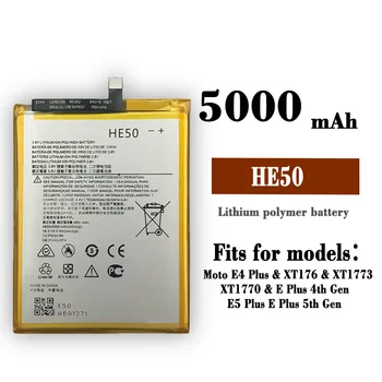 HE50 Baterija Za Motorola Moto E4 Plus E5 PLUS XT1770 XT1775 XT1774 XT1776 E5 Plus E Plus 4. 5. Gen 5000mAh Baterije