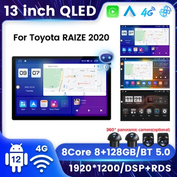 Jedro Octa Avto Radio Stereo Android 12 QLED Zaslon, GPS Navigacija Vodja Enote Za Toyota Raize 2020 Multimedijski Predvajalnik 2DIN ŠT DVD