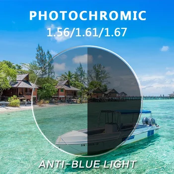 Kakovost Photochromic Optične Leče 1.56 1.61 1.67 CR-39 Smolo Očala, Leče, sončna Očala za Kratkovidnost Objektiv