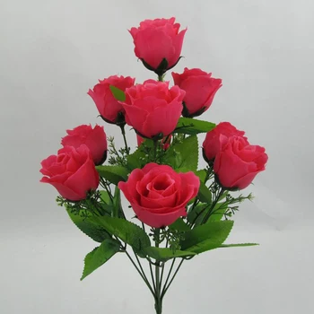 Kakovostne Plastike, Svilene Tkanine, Umetno Cvetje Ponaredek Cvetov Rose Bud Šopek Poročni Šopek Cvetja Ponaredek Cvetje