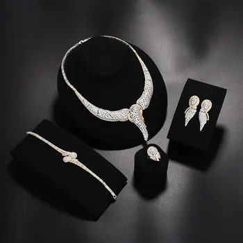 krilo slog poročno zabavo, razkošje, Modno Oblikovanje Bližnjem Vzhodu Fini Diamantni nakit set