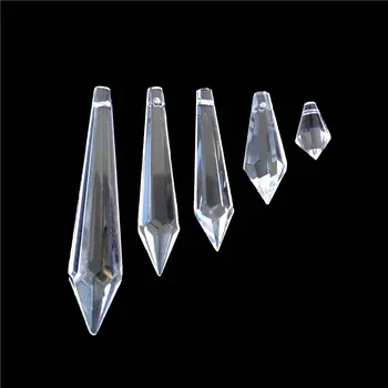 Kristalno Ledenica Lestenec, Obeski 10pcs jasno 38 mm 50 mm 55mm 63mm 76mm 100mm U spusti za Dom Poroko DIY Dekor