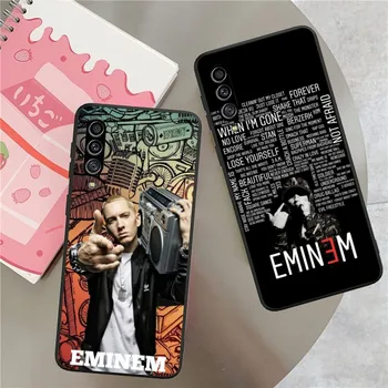 Kul E-Eminem Mobilni Mobilni Telefon, Ohišje za Samsung Galaxy S22 S23 S10 S21 S8 S9 Plus Ultra Black Soft Telefon Kritje Funda