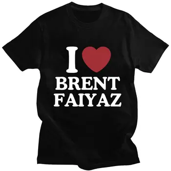 Ljubim Brent Faiyaz Graphic T-shirt Prevelik Kratek Rokav Moda Hip Hop Majica Bombaž Svoboden Moški Ženske majice Ulične