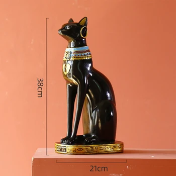 Mačka Kip Ornament Egiptovski Mačka Figur Kip Dekoracijo Letnik Mačka Kip Boginje Doma Vrt Mini Živalski Ornament