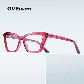 Moda Anti Modra Svetloba daljnosežen Recept Recept Očal Okvir Obravnavi Očala za ženske HD Leče Plano do +600