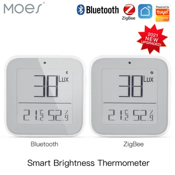MOES Smart Bluetooth, ZigBee Mesh Svetlost Termometer Svetlobe, Temperature, Vlažnosti, Senzor Tuya Smart App Nadzor