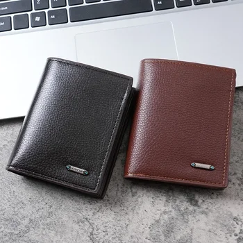 Moške dva-krat denarnice modni trend mladih poslovnih denarnice multi-funkcija multi-card moški kartico vrečko počil