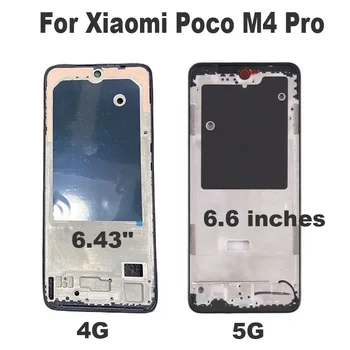 Novo Za Xiaomi Poco M4 Pro Spredaj LCD Okvir Ploščo Sredini Okvirja Nazaj Stanovanj Primeru Sredine Ploščo 4G 5G