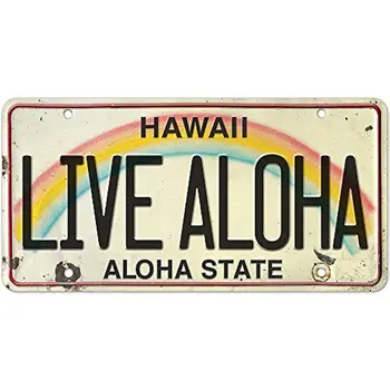 Pacifica Otok Umetnosti 6palcev X 12v Letnik Hawaiian Reliefni Tablice - v Živo Aloha Stenski Dekor Plakati