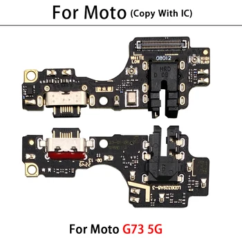 Polnjenje prek kabla USB Priključek Odbor Flex Kabel Za Motorola Moto G73 5G polnilni Priključek, rezervnih Delov