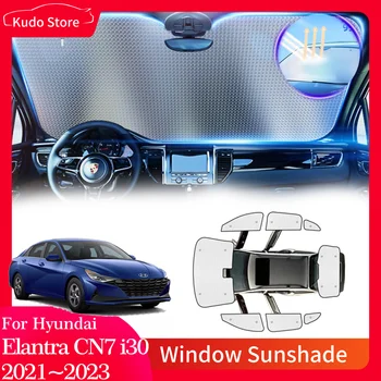 Popoln komplet Sonce Odtenek Suncobran za Hyundai Elantra CN7 Avante i30 N Skladu 2021~2023 Vizir Strani Okna Dežnik Kritje Pad Dodatki