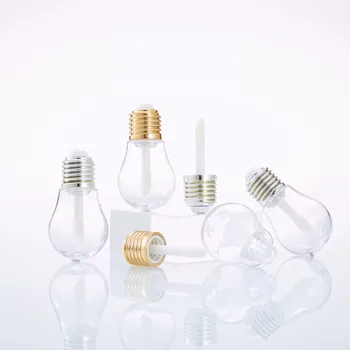 Prazno 6ml Žarnico obliko Lip Gloss Cev z zlato, srebro skp Kozmetični Posodo Steklenico 50pc