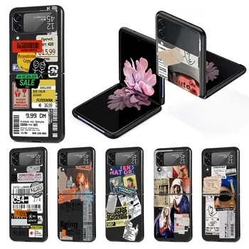 Retro Velika Umetnost Primeru Telefon za Samsung Galaxy Ž medije flip4 Flip3 5G Funda Ž Flip 4 3 Black Težko PC Primerih Estetske Mona Lisa Pokrov