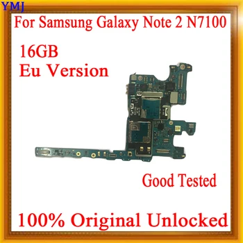 S Sistema Android Za Galaxy Samsung Note 2 N7100 Matično ploščo,16gb Original Odklenjena za Note 2 N7100 Mainboard,Logika Plošč