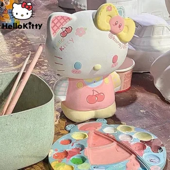 Sanrio Naslikal Lutke Grafiti Naslikal Hello Kitty Naslikal Risanka DIY Ročno izdelane Igrače Denar Polje Japonska Soba Dekoracijo ustvarjalce