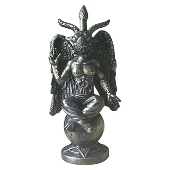 Satanic Idol Baphomet Kiparstvo Zen Meditacija Čarobno Krilo Kozje Kip Smolo Obrti Verske Okraski Doma Dekoracijo A