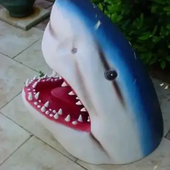 Shark Kiparstvo Ocean Umetnosti Ribe Kip Silikonski Okrasnih Decors Za Bazen, Vrt, Travnik Koridor Home Office Dekoracijo