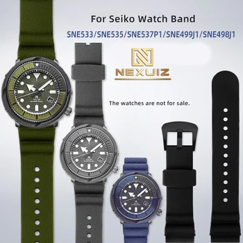 Visoka Kakovost Vodotesno Silikonsko Watch Trak Za Seiko PROSPEX Serije SNE533/SNE535/SNE537P1 Gume Watch Band 22 mm Za Moške