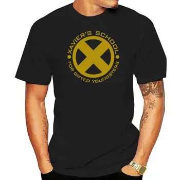 Xaviers Šoli za Nadarjene Mlade, X-Men Superheroj Moška Črna Majica s kratkimi rokavi