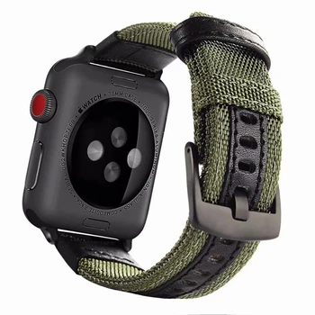 Za Apple Watch Jeep Najlon Trak Iwatch7/8/SE Platno Tkani Najlon Kože Nepremočljiva Znoj-Dokazilo, Črna, Zelena, Siva Watch Band