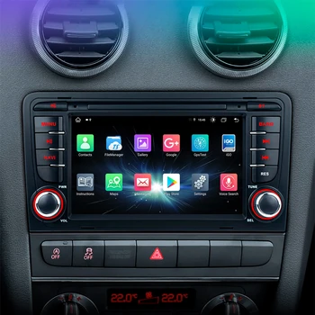 Za Audi A3 8P S3 RS3 GPS Navigacija CarPlay Auto DSP 2 Din Android 12 8Core 8G+256G Avto Multimedijski Predvajalnik, Radio Zaslon