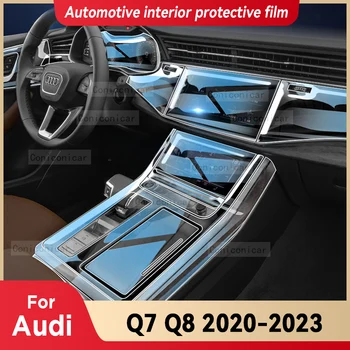 Za Audi Q7 Q8 2023 2021 2022 TPU Menjalnik Plošča Film nadzorna plošča Zaslon Zaščitna Nalepka Notranje zadeve Anti-Scratch Avto Dodatki