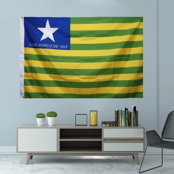 Zastavo Piaui Brazilski Brazilski Državni Grafiko Po Meri Natisnjene Visi Banner Oglaševanje Dekoracijo Poliester Gredi Pokrov Grommets