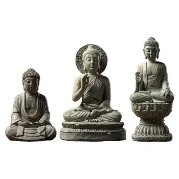 Zen meditacije Buda Kiparstvo Zen Budizma Naravnih Joga Kip Smolo Buda Figur Trajne Miren, meditativen Sedi Buda